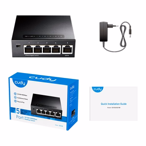 Cudy GS105 tinklo komutatorius Gigabit Ethernet (10/100/1000) juodas