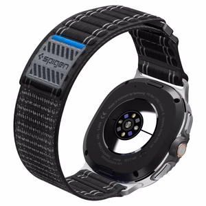 SPIGEN WBF1 dirželis SAMSUNG GALAXY WATCH 8 / CLASSIC (40 / 44 / 46 MM) juodas