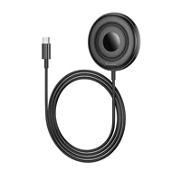 Belaidis įkroviklis Hoco 2A 15W suderinamas su Magnētiniu MagSafe su skaitmenine indikacija CW61 juodas