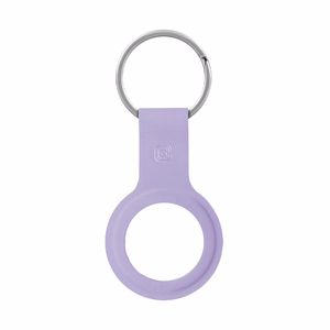 Crong silikoninis apsauginis dėklas su raktų žiedu, skirtas Apple AirTag 1 / 2, violetinis