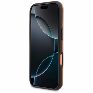 BMW dėklas for IPHONE 17 Pro Max suderinamas su MagSafe BMHMP17X25PFWSMO (PU FW Metal Logo) oranžinis