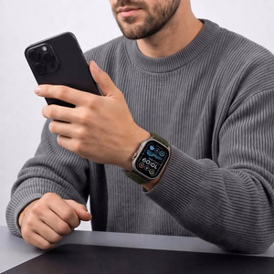 Tech-Protect Nylon Sport nailoninis sportinis dirželis, skirtas Apple Watch 44 / 45 / 46 / 49 mm, tamsiai žalias