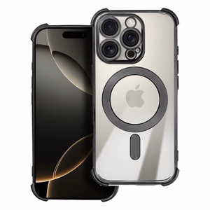 Dėklas ANTISHOCK ELECTRO IPHONE 17 Pro suderinamas su MagSafe juodas