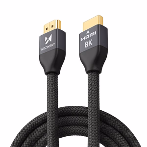 Kabelis (m) HDMI 2.1 8K 60 Hz 48 Gbps / 4K 120 Hz / 2K 144 Hz 3 m sidabrinis (WHDMI-30)