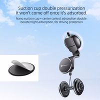 FORCELL F-GRIP MagFlex magnetinis automobilinis laikiklis priekinio stiklo ir prietaisų skydelio, suderinamas su MagSafe, juodas