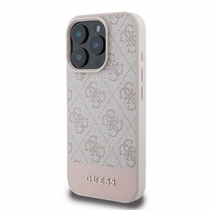 Guess 4G apatinis dėklas telefonui iPhone 16 Pro Max (m) - rožinis