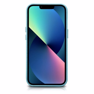 iCarer Litchi Premium odinis dėklas iPhone 14 Plus Magnetinis odinis dėklas su MagSafe Žalias (WMI14220711-GN)