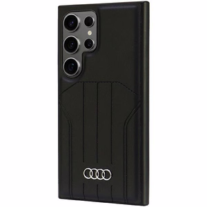 Audi Sintetinės odos Magnetinis dėklas telefonui S24 Ultra S928 juodas/juodas kietas dėklas AU-TPUPCMS24U-Q5/D1-BK