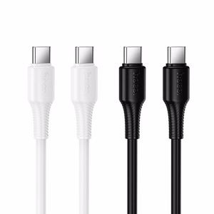 Kabelis USB C į USB C Hoco 3A 60W 1 m X120 baltas