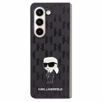 Karl Lagerfeld Saffiano Monogram Ikonik Pin dėklas telefonui Samsung Galaxy Z Fold 5 - juodas
