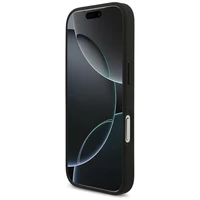 Guess Grūdėtas Didelis 4G ir Klasikinis Logotipas dėklas telefonui iPhone 17 Pro - juodas