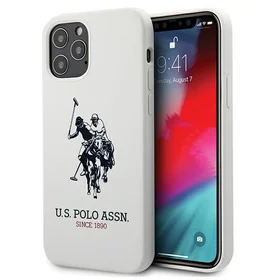 US Polo USHCP12MSLHRWH iPhone 12/12 Pro 6,1" baltas Silicone kolekcija