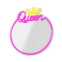 Neon MIRROR LED QUEEN warm white pink FMNE04 Forever Light