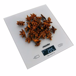 Mesko MS 3145 – elektroninės virtuvinės svarstyklės, iki 5 kg, 1 g padala, LCD, sidabrinės