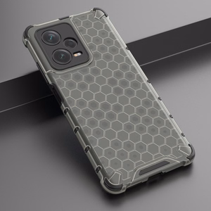 Honeycomb dėklas telefonui Xiaomi Redmi Note 12 Pro+ šarvuotas hibridinis dangtelis juodas