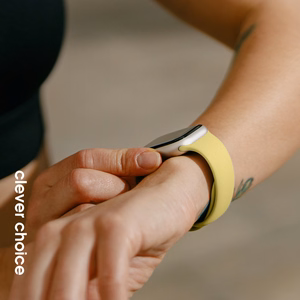 Crong Liquid dirželis, skirtas Apple Watch 38 / 40 / 41 / 42 mm, šiaudų geltonas