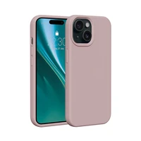 Etteri silikoninis dėklas telefonui iPhone 15 6,1 šviesiai rožinis