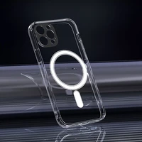 Atsparus smūgiams 1,5 mm Magnetinis dėklas telefonui iPhone 15 6,1" skaidrus su kameros apsauga