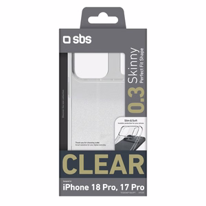 SBS Skinny dėklas, skirtas iPhone 18 Pro / 17 Pro – skaidrus