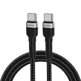 Wozinsky WNBCC2 USB-C / USB-C PD 65W kabelis 2m - juodas