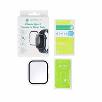 Bestsuit dėklas su hibridiniu stiklu Apple Watch serijai 7/8/9-41mm - skaidrus