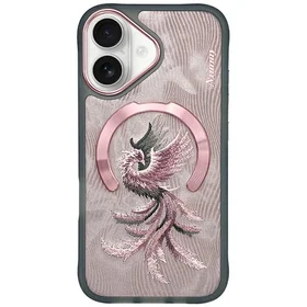 Nimmy Magnetinis Fantasy Animal MagSafe iPhone 16 dėklas - rausvas auksas