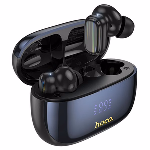 HOCO belaidės ausinės Bluetooth TWS ANC + ENC EQ20, juodos