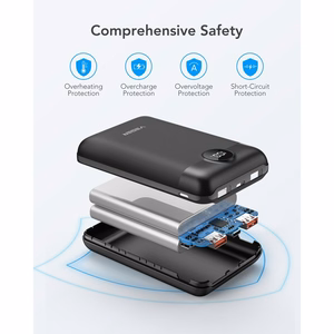 VEGER išorinė baterija 20000 mAh PD QC3.0 2A 22,5W S20 (W2053) juoda