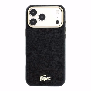 Dėklas Lacoste PU Leather Champs Elysees Gold Logo MagSafe Apple iPhone 18 Pro Max