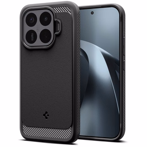 Spigen Rugged Armor dėklas, skirtas Xiaomi 17T Pro, matinis juodas