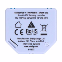 Shelly Plus 0-10V šviesos reguliatorius, WiFi/Bluetooth