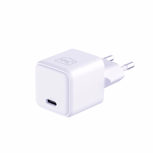 3mk Hyper Charger PD GaN 25W sieninis įkroviklis su USB-C laidu – baltas