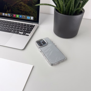 Blizgus dėklas telefonui iPhone 16 Pro Max - skaidrus su blizgučiais