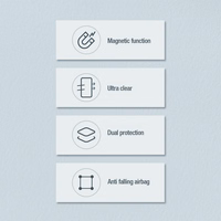 Nillkin Nature Pro šarvuotas dėklas su magnetiniu žiedu Samsung Galaxy S24 Ultra telefonui - baltas