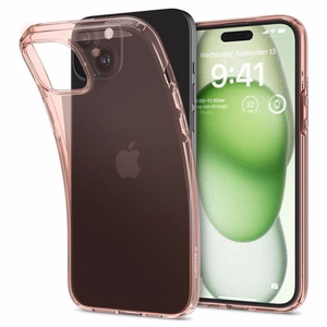 Spigen Crystal Flex dėklas telefonui iPhone 15 Plus - rožinis/skaidrus