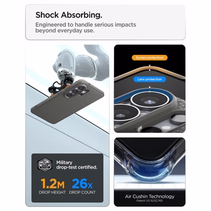 SPIGEN dėklas LIQUID AIR MAG, suderinamas su MagSafe, skirtas SAMSUNG S26 Ultra marble grey