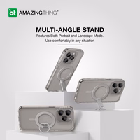 Amazing Thing Titan Pro Mag žiedo laikiklio dėklas 10FT IP156.1PTRGY Iphone 15 Pro titano