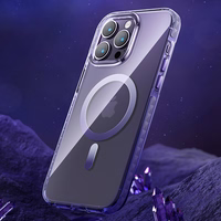 Kingxbar PQY Ice Crystal Series magnetinis dėklas telefonui iPhone 14 Plus MagSafe sidabrinis