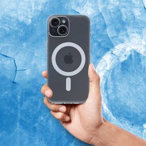 FROST MAG COVER dėklas telefonui su kameros apsauga, suderinamas su MagSafe, skirtas IPHONE 14 Plus, šerkšninė skaidri