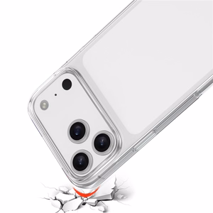 Skaidrus TPU dėklas iPhone 18 Pro / 17 Pro su apsauga nuo pirštų atspaudų