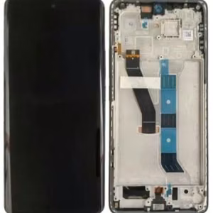 LCD ekranas Xiaomi Poco M8 5G su jutikliniu ekranu su rėmeliu juodas originalus (service pack)
