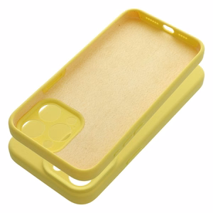 Silikoninis 2mm dėklas telefonui IPHONE 15 Pro Max citrininis