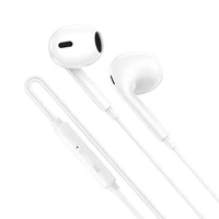 Borofone Earphones BM100 Max Fuente with microphone white