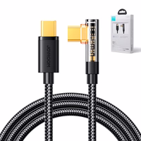 Joyroom žaidimų kabelis S-CC100A6 USB-C (kampinis) / USB-C (tiesus) 100W 1.2m - juodas