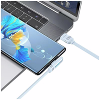 Laidas USAMS US-SJ651 66W USB-A/USB-C 1.2m violetinis