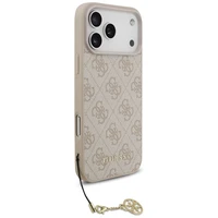 Guess 4G Charms Collection MagSafe dėklas telefonui iPhone 17 Pro Max - rožinis