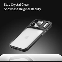 Rock Guard serijos dėklas telefonui Iphone 17 Pro Max skaidrus-juodas