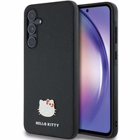 Hello Kitty Metal Logo Kitty Head dėklas telefonui skirtas Samsung Galaxy A55 - juodas