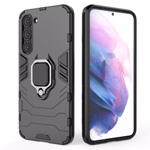 Ring Armor dėklas Samsung Galaxy S23+ šarvuotas dangtelis magnetinis laikiklis žiedas juodas