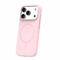 Silicone Thin Mag case for iPhone 17 Pro 6,3" light pink